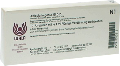 ARTICULATIO genus GL D 15 Ampullen