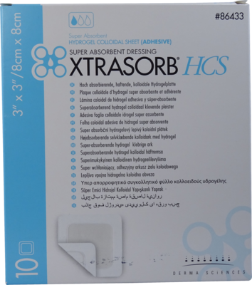 XTRASORB HCS Hydrogelplatte 8x8 cm haftend