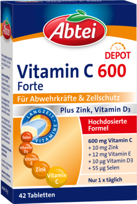 ABTEI Vitamin C 600+Zink+E Depot Tabletten