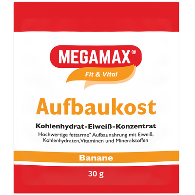 MEGAMAX Aufbaukost Banane Pulver