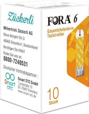 FORA 6 Gesamtcholesterin-Teststreifen