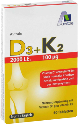 D3+K2 2000 I.E.+100 µg Tabletten