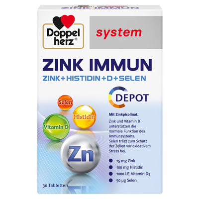 DOPPELHERZ Zink Immun Depot system Tabletten