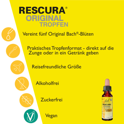 BACHBLÜTEN Original Rescura Tropfen alkoholfrei