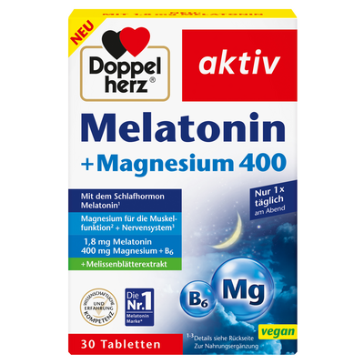 DOPPELHERZ Melatonin+Magnesium 400 Tabletten