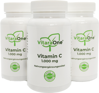 VITAMIN C 1000 mg vegan hochdosiert im 3er Set Kps