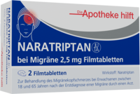 NARATRIPTAN Juta bei Migräne 2,5 mg Filmtabletten