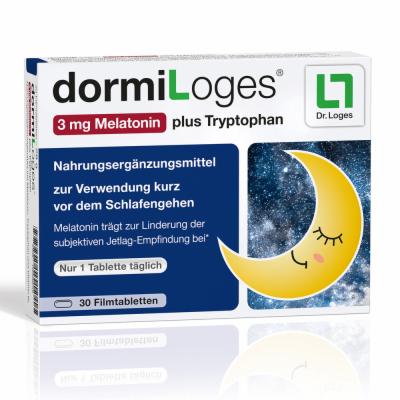 DORMILOGES 3 mg Melatonin plus Tryptophan Filmtab.