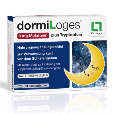 DORMILOGES 3 mg Melatonin plus Tryptophan Filmtab.